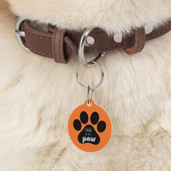 Talk To The Paw Pet Tag - Stylish Pet ID Tag for Dapper Dogs - Image 5