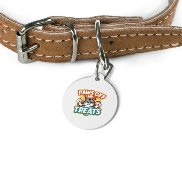 Paws Off My Treats Pet Tag - Stylish Pet ID Tag for Cool Cats - Image 4