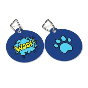 Woof Pet Tag - Stylish Pet ID Tag for Dapper Dogs