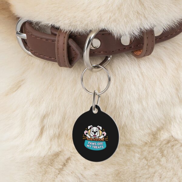 Paws Off My Treats Pet Tag - Stylish Pet ID Tag for Dapper Dogs - Image 6