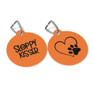 Sloppy Kisser Pet Tag - Stylish Pet ID Tag for Dapper Dogs