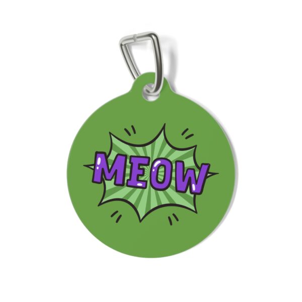 Meow Pet Tag - Stylish Pet ID Tag for Cool Cats - Image 2