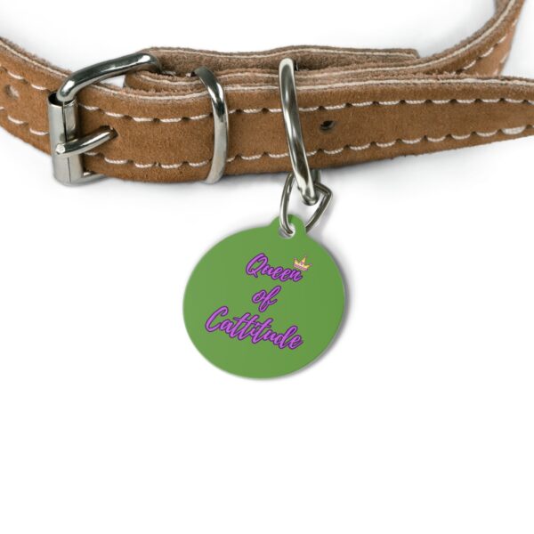 Queen of Cattitude Pet Tag - Stylish Pet ID Tag for Fashionable Felines - Image 4