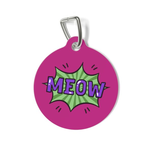 Meow Pet Tag - Stylish Pet ID Tag for Cool Cats - Image 2