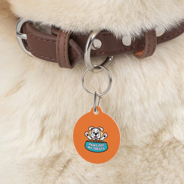 Paws Off My Treats Pet Tag - Stylish Pet ID Tag for Dapper Dogs - Image 6