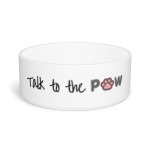 Talk to the Paw Pet Bowl - Stylish Cat Bowl for Fashionable Felines