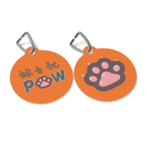 Talk To The Paw Pet Tag - Stylish Pet ID Tag for Fashionable Felines