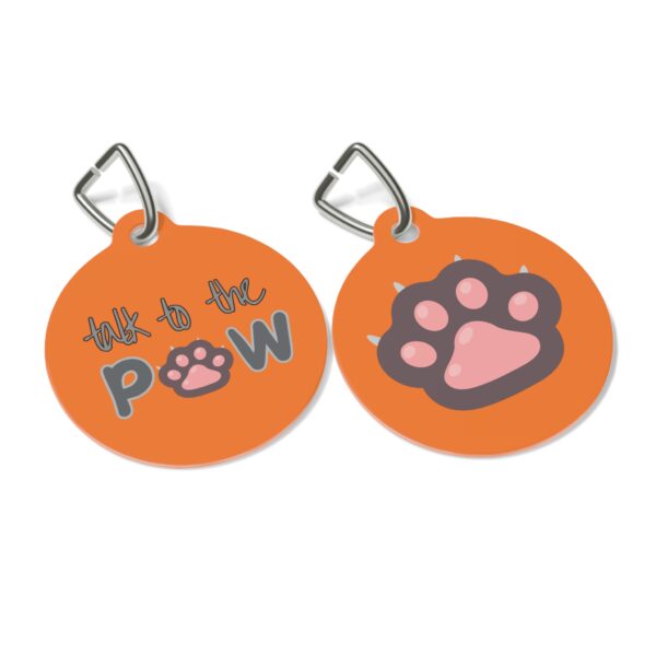 Talk To The Paw Pet Tag - Stylish Pet ID Tag for Fashionable Felines