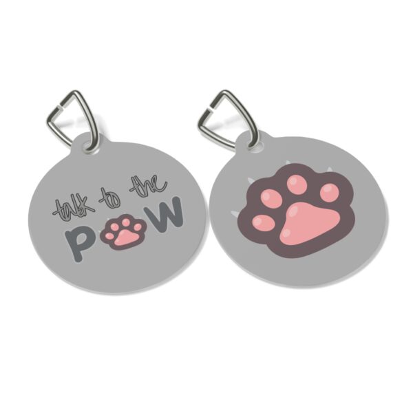Talk To The Paw Pet Tag - Stylish Pet ID Tag for Fashionable Felines