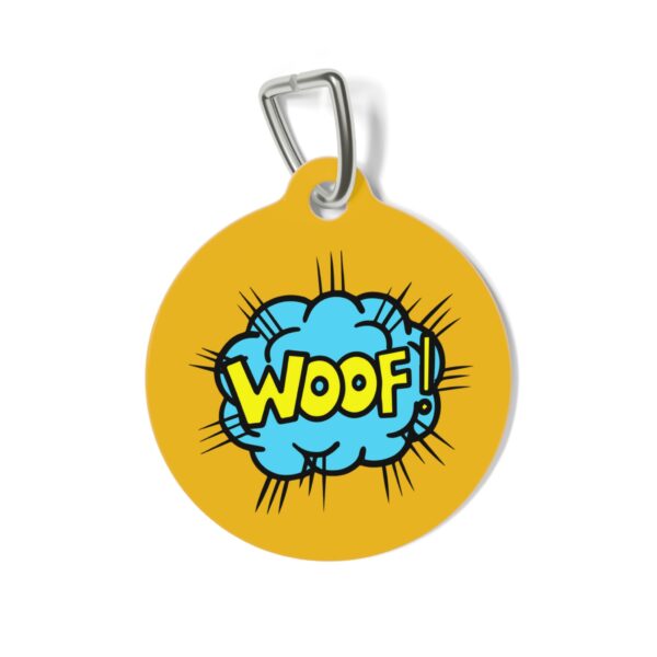 Woof Pet Tag - Stylish Pet ID Tag for Dapper Dogs - Image 2