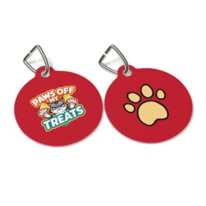 Paws Off My Treats Pet Tag - Stylish Pet ID Tag for Cool Cats