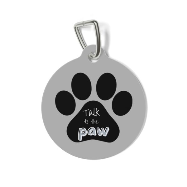 Talk To The Paw Pet Tag - Stylish Pet ID Tag for Dapper Dogs - Image 2