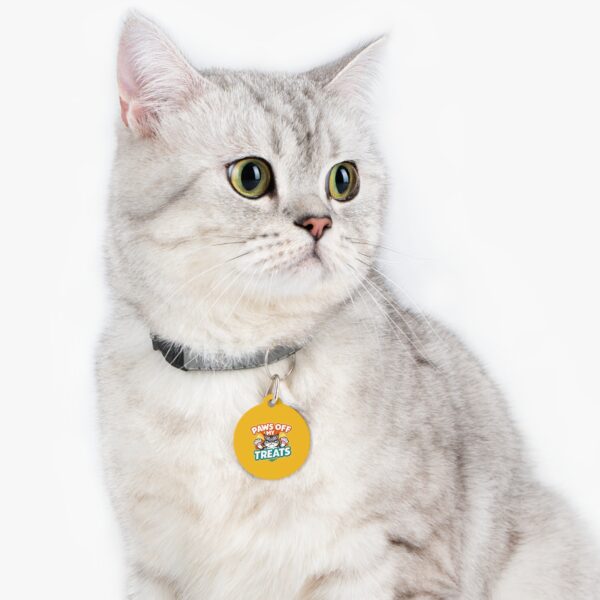 Paws Off My Treats Pet Tag - Stylish Pet ID Tag for Cool Cats - Image 5