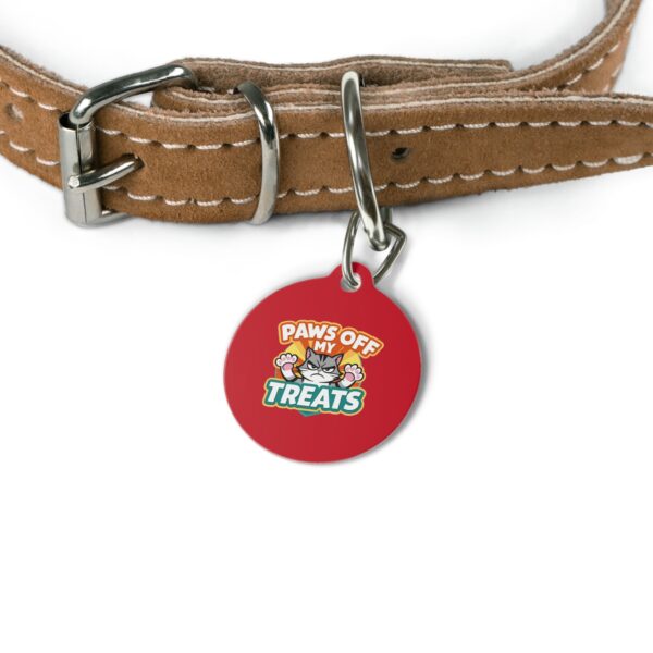 Paws Off My Treats Pet Tag - Stylish Pet ID Tag for Cool Cats - Image 4