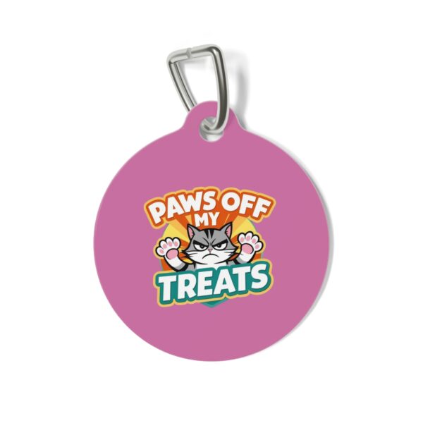 Paws Off My Treats Pet Tag - Stylish Pet ID Tag for Cool Cats - Image 2