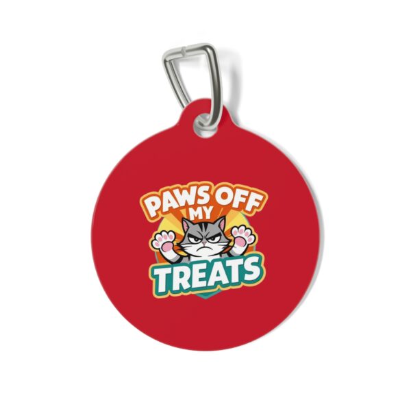 Paws Off My Treats Pet Tag - Stylish Pet ID Tag for Cool Cats - Image 2