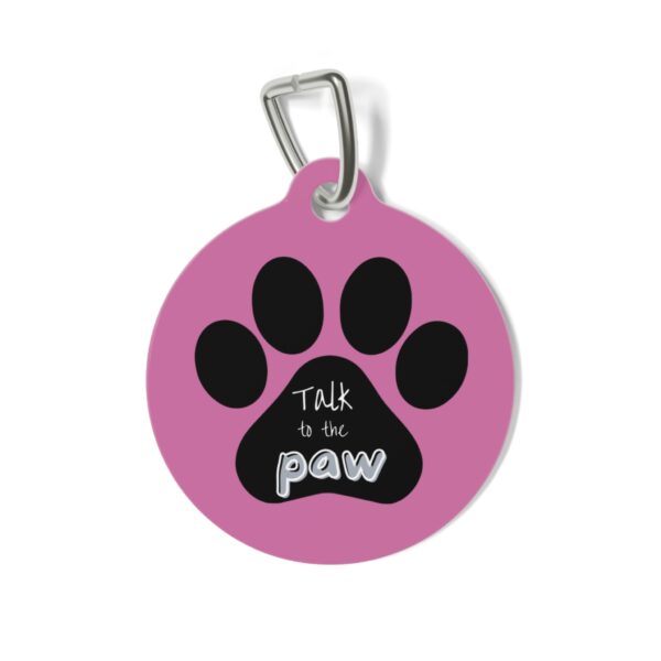 Talk To The Paw Pet Tag - Stylish Pet ID Tag for Dapper Dogs - Image 2
