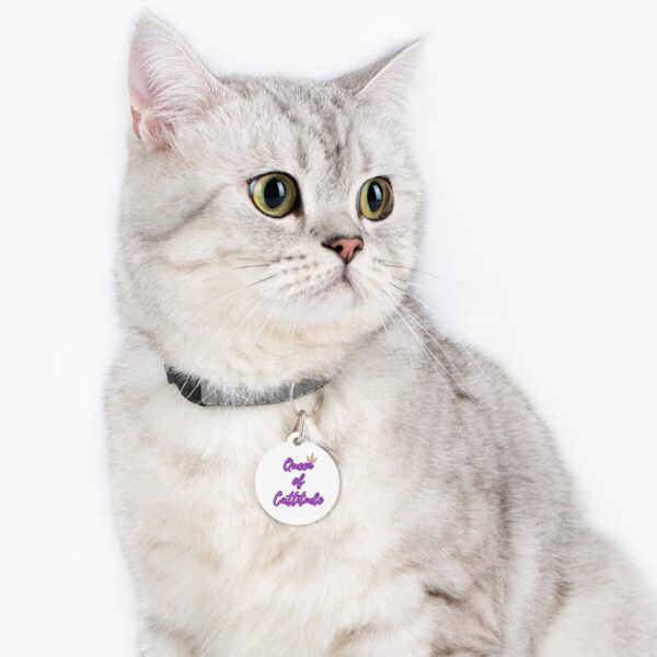 Queen of Cattitude Pet Tag - Stylish Pet ID Tag for Fashionable Felines - Image 6