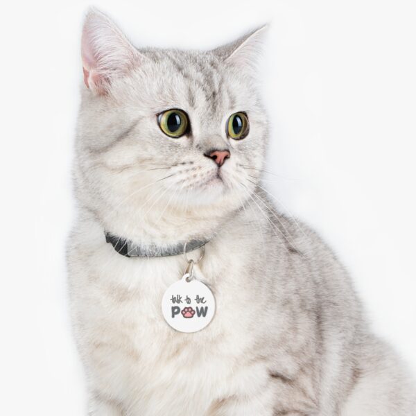 Talk To The Paw Pet Tag - Stylish Pet ID Tag for Fashionable Felines - Image 6