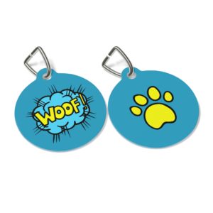 Woof Pet Tag - Stylish Pet ID Tag for Dapper Dogs