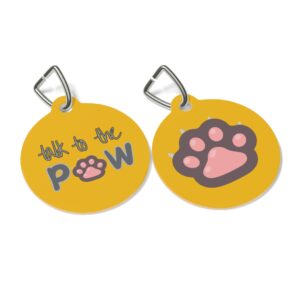 Talk To The Paw Pet Tag - Stylish Pet ID Tag for Fashionable Felines