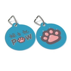 Talk To The Paw Pet Tag - Stylish Pet ID Tag for Fashionable Felines