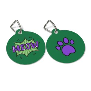 Meow Pet Tag - Stylish Pet ID Tag for Cool Cats
