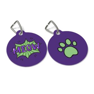 Meow Pet Tag - Stylish Pet ID Tag for Cool Cats