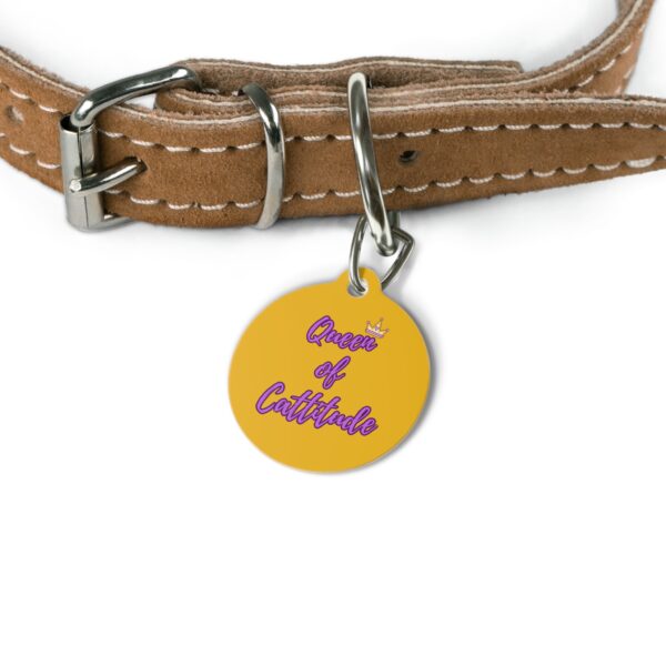 Queen of Cattitude Pet Tag - Stylish Pet ID Tag for Fashionable Felines - Image 4
