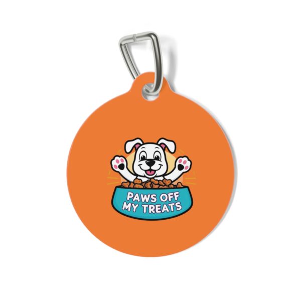 Paws Off My Treats Pet Tag - Stylish Pet ID Tag for Dapper Dogs - Image 2
