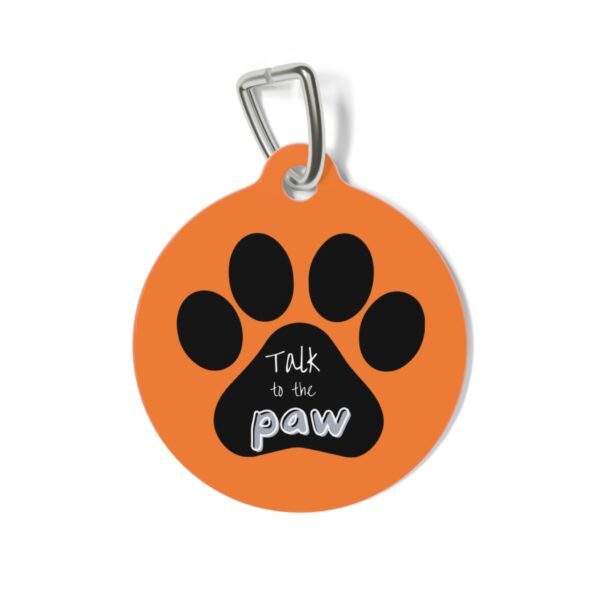 Talk To The Paw Pet Tag - Stylish Pet ID Tag for Dapper Dogs - Image 2
