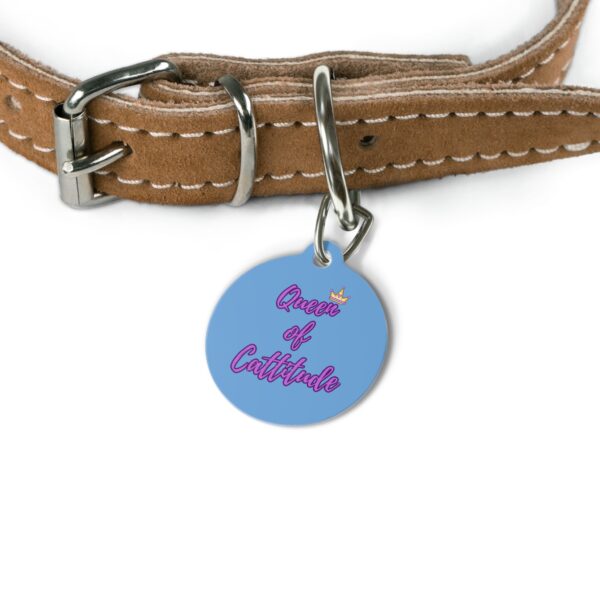 Queen of Cattitude Pet Tag - Stylish Pet ID Tag for Fashionable Felines - Image 4