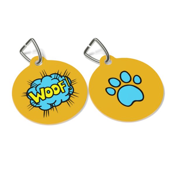 Woof Pet Tag - Stylish Pet ID Tag for Dapper Dogs