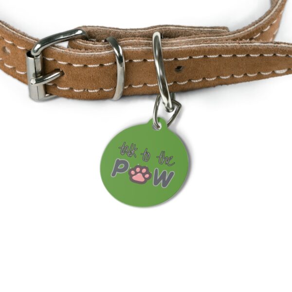Talk To The Paw Pet Tag - Stylish Pet ID Tag for Fashionable Felines - Image 4