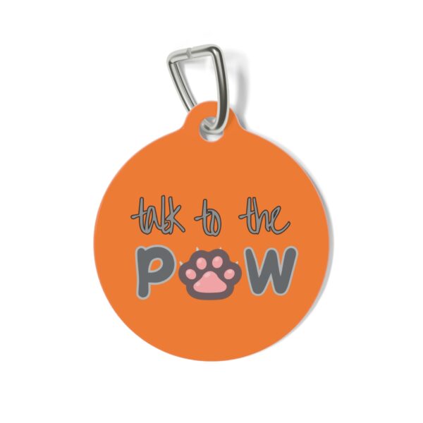 Talk To The Paw Pet Tag - Stylish Pet ID Tag for Fashionable Felines - Image 2