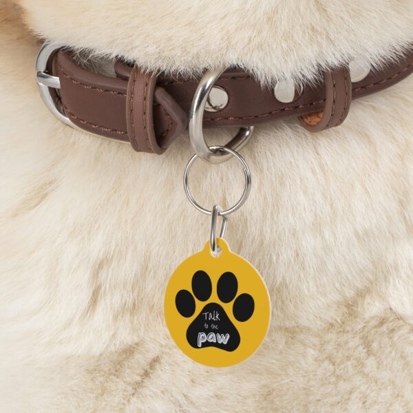Talk To The Paw Pet Tag - Stylish Pet ID Tag for Dapper Dogs - Image 5