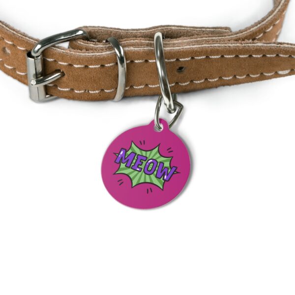Meow Pet Tag - Stylish Pet ID Tag for Cool Cats - Image 4
