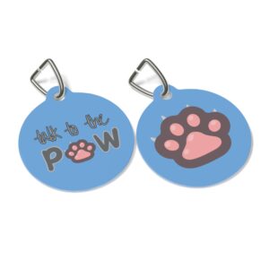 Talk To The Paw Pet Tag - Stylish Pet ID Tag for Fashionable Felines