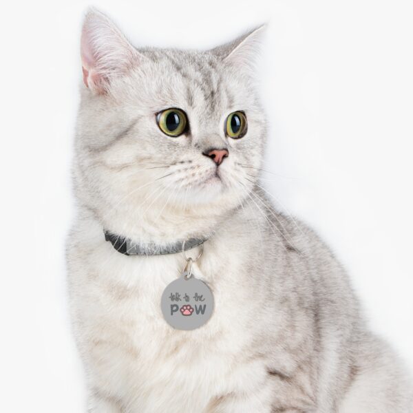 Talk To The Paw Pet Tag - Stylish Pet ID Tag for Fashionable Felines - Image 6