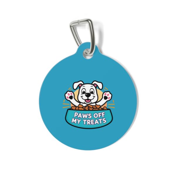 Paws Off My Treats Pet Tag - Stylish Pet ID Tag for Dapper Dogs - Image 2