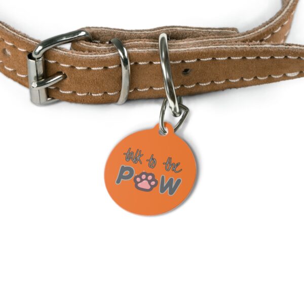 Talk To The Paw Pet Tag - Stylish Pet ID Tag for Fashionable Felines - Image 4