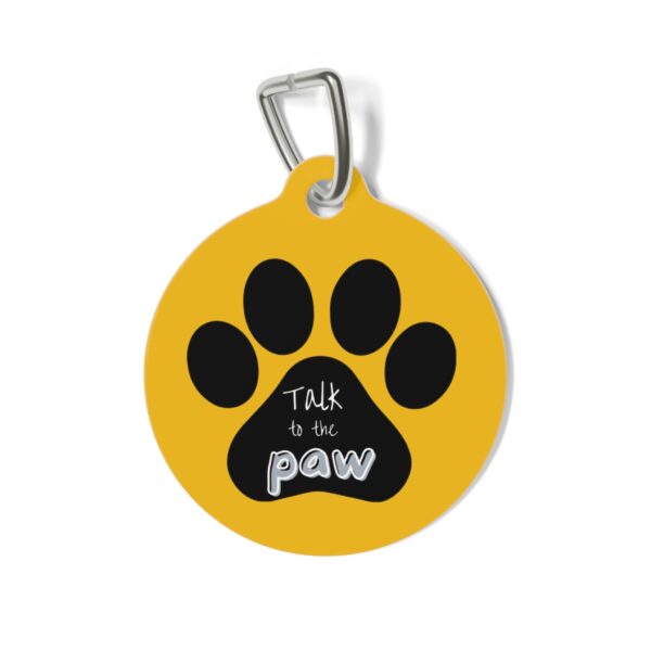 Talk To The Paw Pet Tag - Stylish Pet ID Tag for Dapper Dogs - Image 2