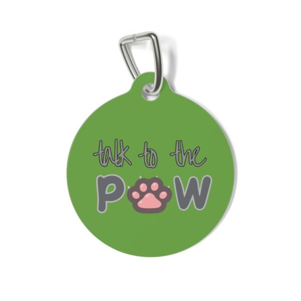 Talk To The Paw Pet Tag - Stylish Pet ID Tag for Fashionable Felines - Image 2