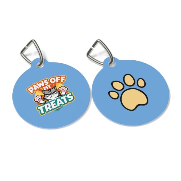 Paws Off My Treats Pet Tag - Stylish Pet ID Tag for Cool Cats