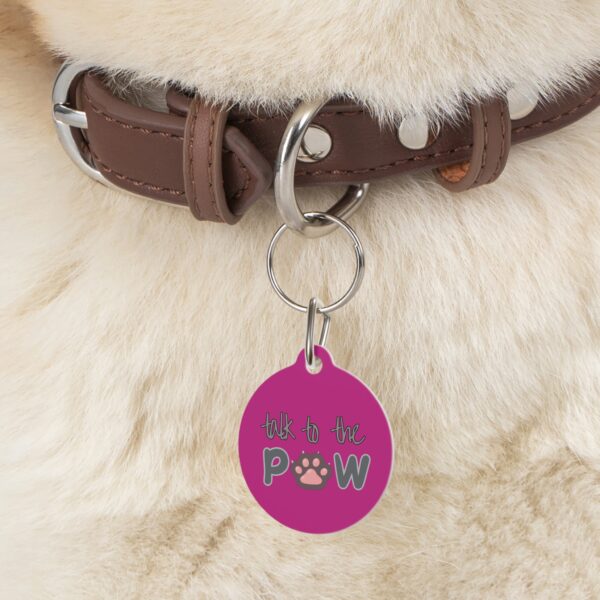 Talk To The Paw Pet Tag - Stylish Pet ID Tag for Fashionable Felines - Image 5