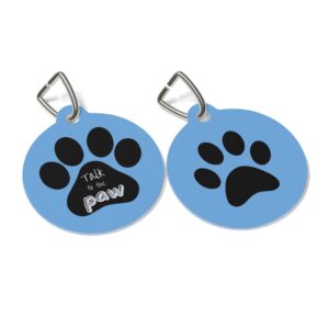 Talk To The Paw Pet Tag - Stylish Pet ID Tag for Dapper Dogs