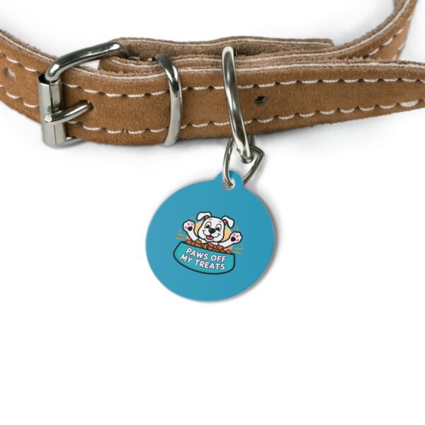 Paws Off My Treats Pet Tag - Stylish Pet ID Tag for Dapper Dogs - Image 4