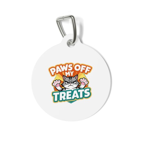 Paws Off My Treats Pet Tag - Stylish Pet ID Tag for Cool Cats - Image 2