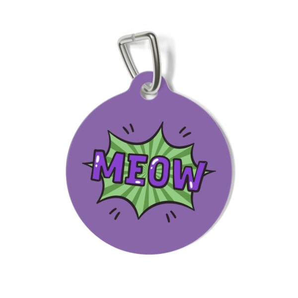Meow Pet Tag - Stylish Pet ID Tag for Cool Cats - Image 2