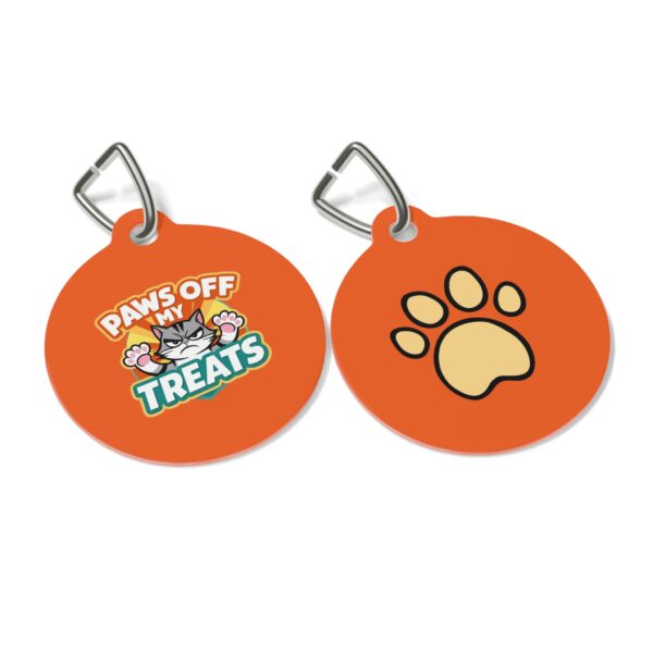 Paws Off My Treats Pet Tag - Stylish Pet ID Tag for Cool Cats - Image 2